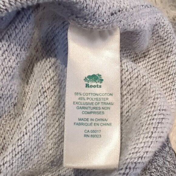 Roots pink & gray salt and pepper crew neck pullover sweater - Picture 6 of 6